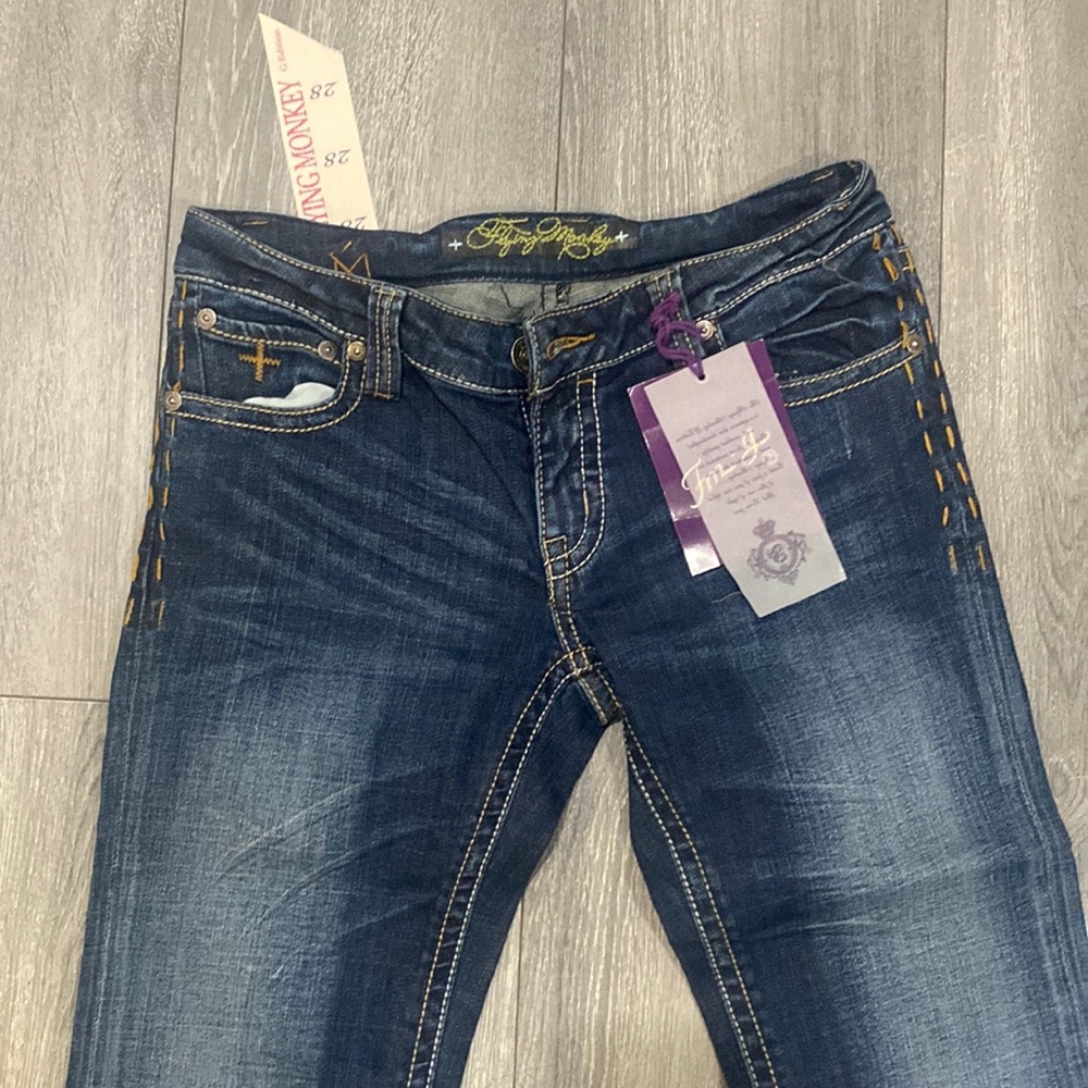 NWT Flying Monkey low rise blue jeans.